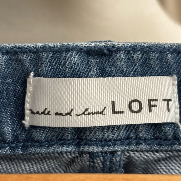 Ann Taylor LOFT Palazzo Jeans High-Waisted Wide Leg Tie Waist Light Wash Size 10 - Picture 5 of 8